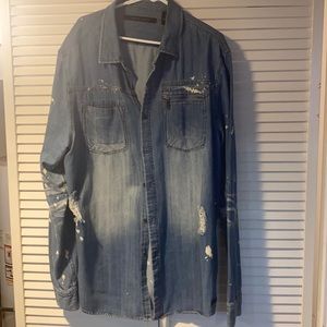 Distressed Denim Shirt